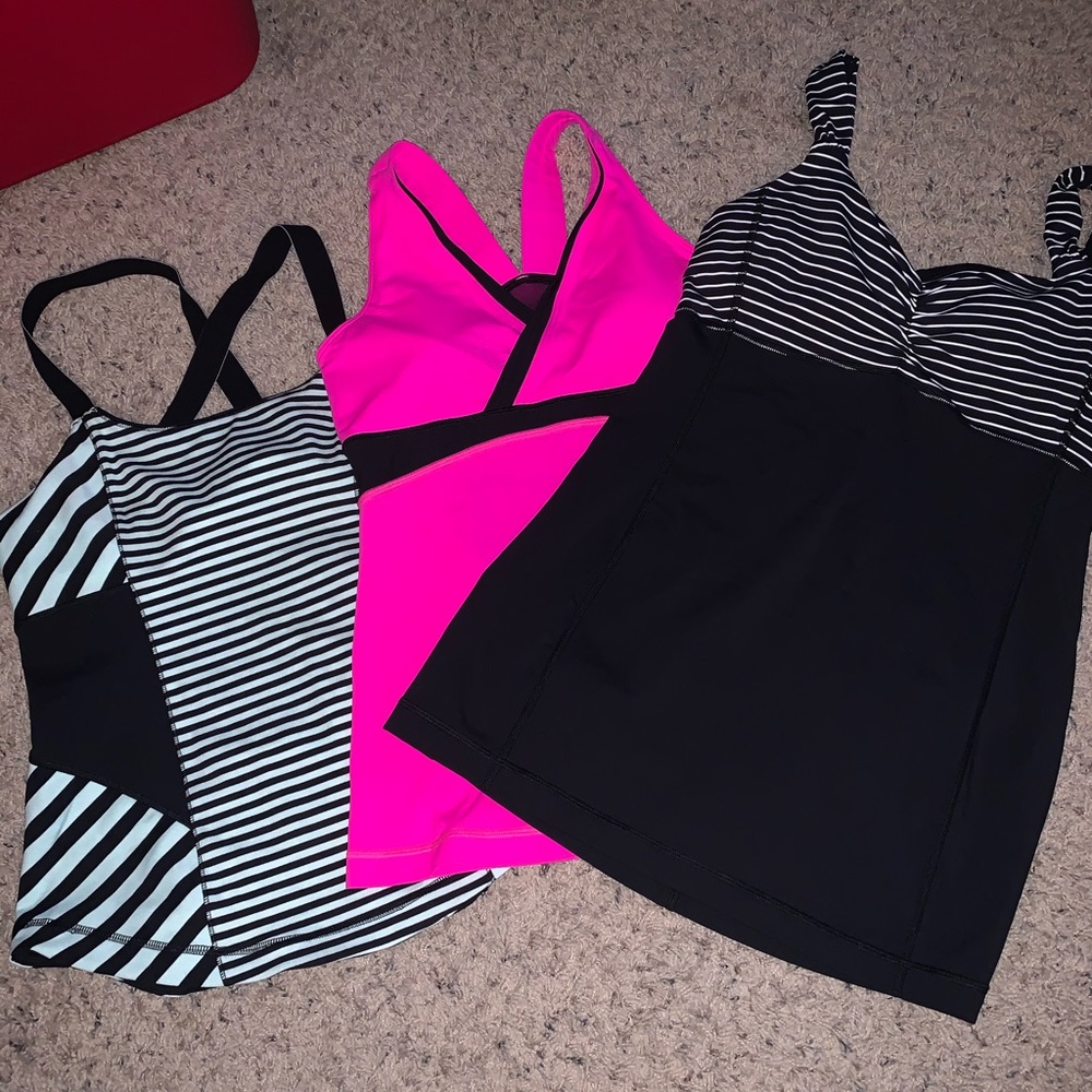 Bundle Lululemon size 8 fitted tanks